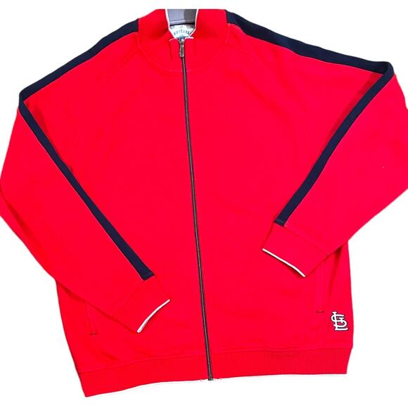 St Louis Cardinals Sweater Jacket Mens SIze Large Tommy Bahama Full Zip Cardigan - Picture 3 of 9